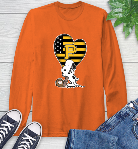 Pittsburgh Pirates MLB Baseball The Peanuts Movie Adorable Snoopy Long Sleeve T-Shirt 5
