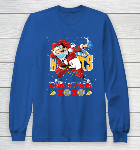 Denver Nuggets Funny Santa Claus Dabbing Christmas 2020 NBA Long Sleeve T-Shirt 6