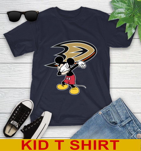 Anaheim Ducks NHL Hockey Dabbing Mickey Disney Sports Youth T-Shirt 3