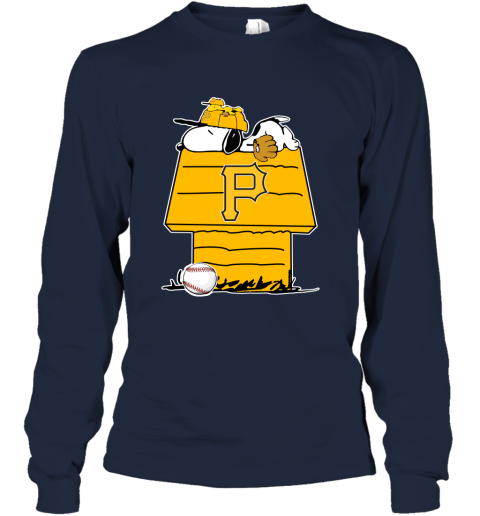 Peanuts Charlie Brown And Snoopy Playing Baseball Pittsburgh Pirates Shirt  - Peanutstee