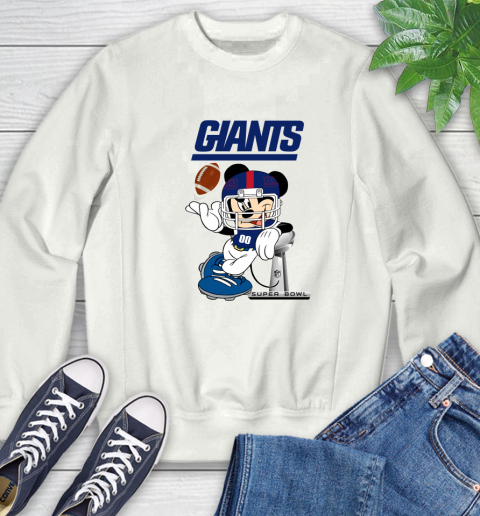 NFL newyork giants Mickey Mouse Disney Super Bowl Football T Shirt Sweatshirt