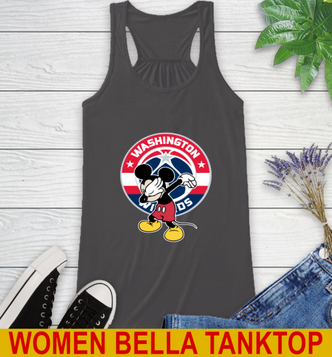 Washington Wizards NBA Basketball Dabbing Mickey Disney Sports Racerback Tank 12