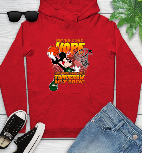Milwaukee Bucks NBA Basketball Mickey Disney Never Lose Hope Youth Hoodie 12