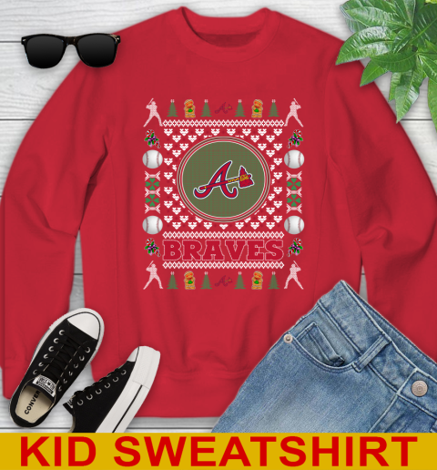 Atlanta Braves Merry Christmas MLB Baseball Loyal Fan Youth Sweatshirt 7