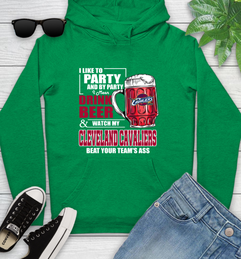NBA Drink Beer and Watch My Cleveland Cavaliers Beat Your Team's Ass Basketball Youth Hoodie 9