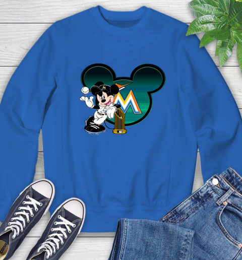 MLB Miami Marlins The Commissioner's Trophy Mickey Mouse Disney Sweatshirt 8