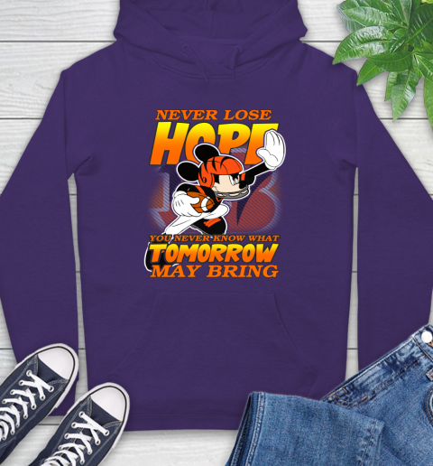 Cincinnati Bengals NFL Football Mickey Disney Never Lose Hope Hoodie 5