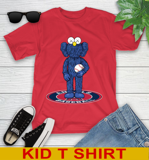MLB Baseball Los Angeles Angels Kaws Bff Blue Figure Shirt Youth T-Shirt 10