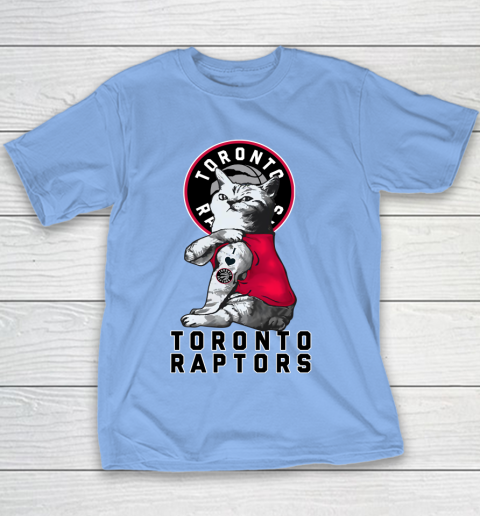 NBA Basketball My Cat Loves Toronto Raptors Youth T-Shirt 8