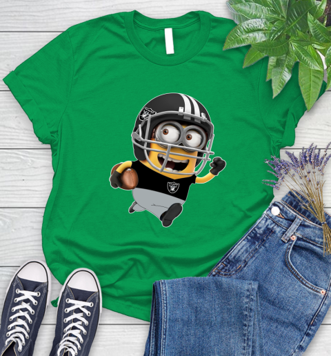 NFL Oakland Raiders Minions Disney Football Sports Women's T-Shirt 6