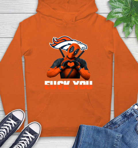 NHL Denver Broncos Deadpool Love You Fuck You Football Sports Hoodie 4