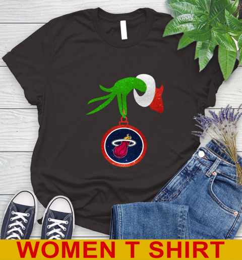 Miami Heat Grinch Merry Christmas NBA Basketball Women's T-Shirt 8