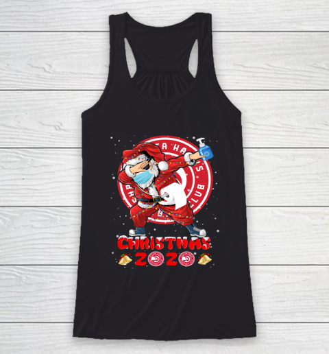 Atlanta Hawks Funny Santa Claus Dabbing Christmas 2020 NBA Racerback Tank