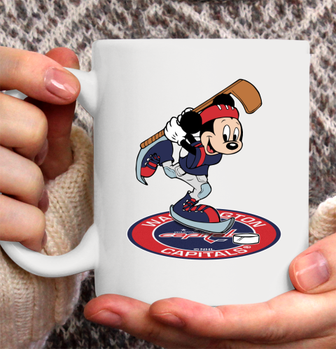 NHL Hockey Washington Capitals Cheerful Mickey Disney Shirt Ceramic Mug 11oz 2
