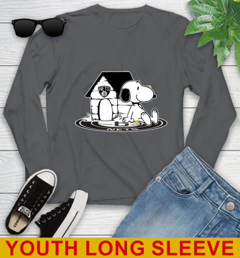 NBA Basketball Brooklyn Nets Snoopy The Peanuts Movie Shirt Youth Long Sleeve 9