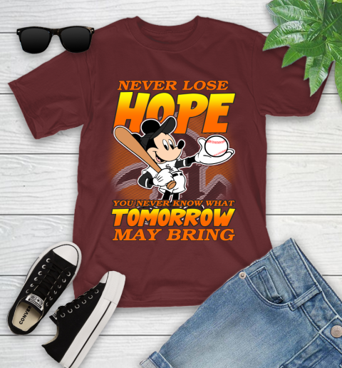 Chicago White Sox MLB Baseball Mickey Disney Never Lose Hope Youth T-Shirt 14