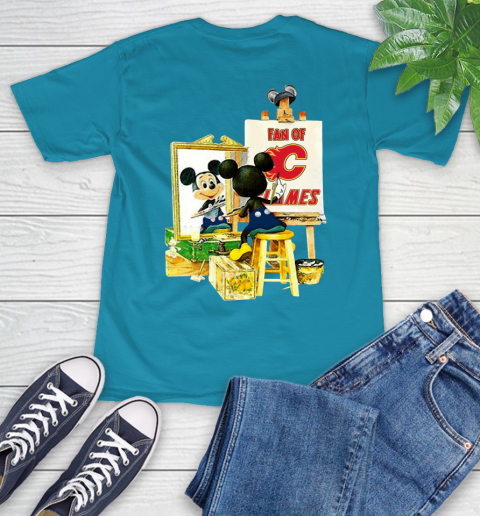 NHL Hockey Calgary Flames Mickey Drawing Shirt 10