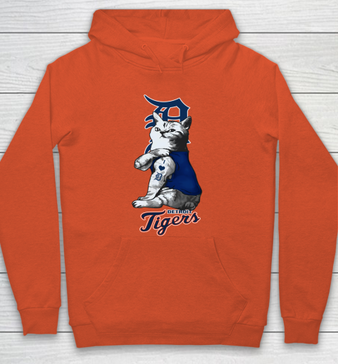 MLB Baseball My Cat Loves Detroit Tigers Hoodie 3