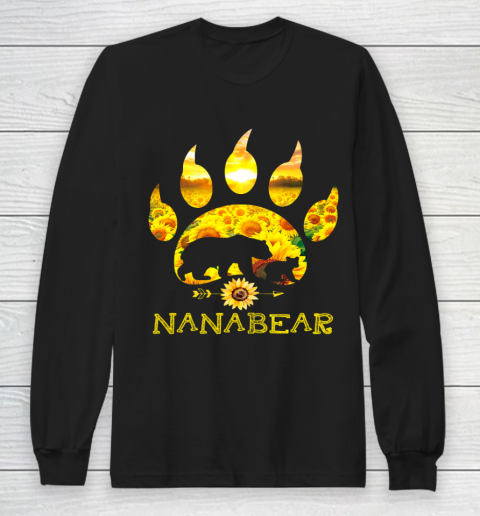 Nana Bear Sunflower T Shirt Funny Mother s Day Long Sleeve T-Shirt