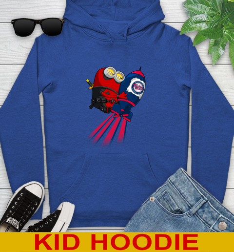 MLB Baseball Minnesota Twins Deadpool Minion Marvel Shirt Youth Hoodie 10