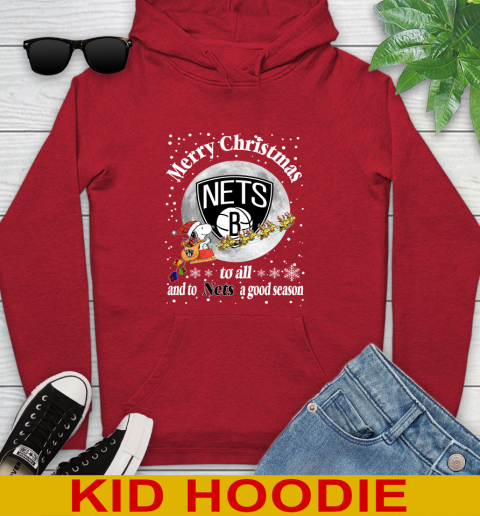 Brooklyn Nets Merry Christmas To All And To Nets A Good Season NBA Basketball Sports Youth Hoodie 11