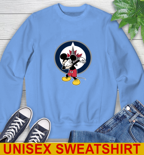 Winnipeg Jets NHL Hockey Dabbing Mickey Disney Sports Sweatshirt 11