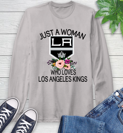 NHL Just A Woman Who Loves Los Angeles Kings Hockey Sports Long Sleeve T-Shirt 11