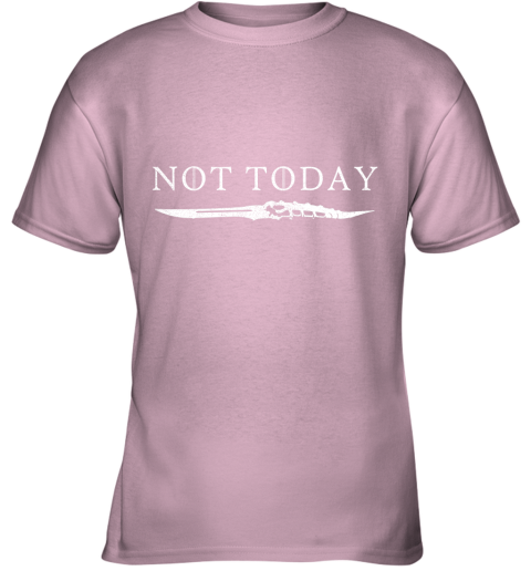 ocur not today death valyrian dagger game of thrones shirts youth t shirt 26 front light pink