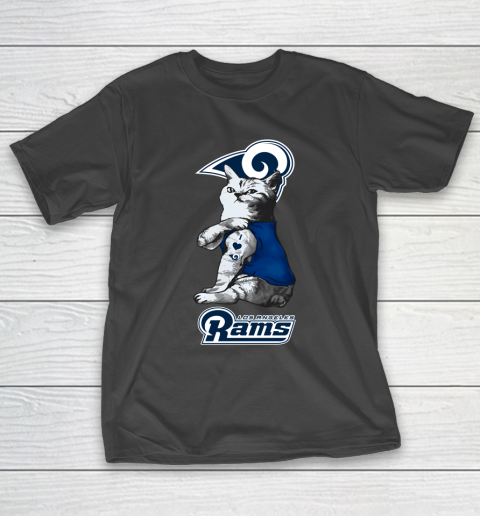 NFL Football My Cat Loves Los Angeles Rams T-Shirt