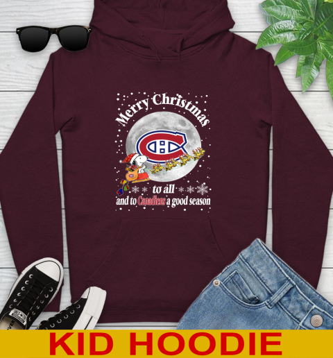 Montreal Canadiens Merry Christmas To All And To Canadiens A Good Season NHL Hockey Sports Youth Hoodie 7
