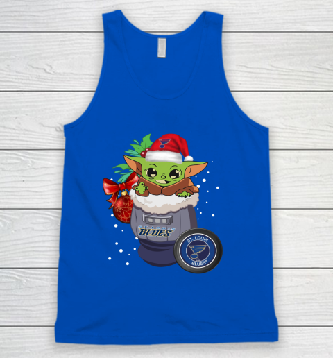 St.Louis Blues Christmas Baby Yoda Star Wars Funny Happy NHL Tank Top 5