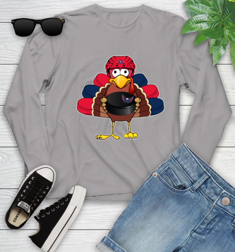 Washington Capitals Turkey Thanksgiving Day Youth Long Sleeve 5