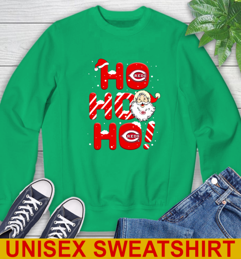 Cincinnati Reds MLB Baseball Ho Ho Ho Santa Claus Merry Christmas Shirt Sweatshirt 8