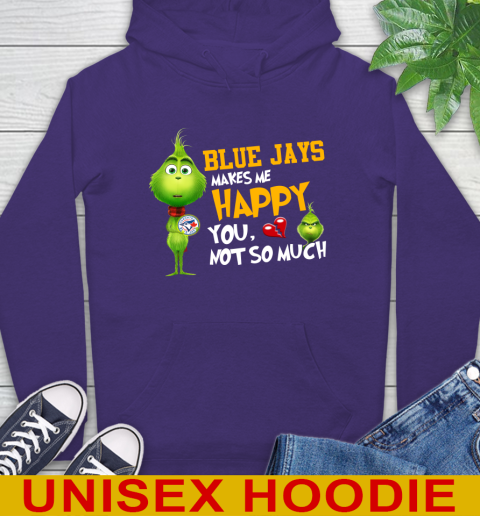 MLB Toronto Blue Jays Makes Me Happy You Not So Much Grinch Baseball Sports Hoodie 5