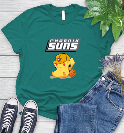 NBA Pikachu Basketball Sports Phoenix Suns Women's T-Shirt 12