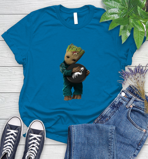 NHL Groot Guardians Of The Galaxy Hockey Sports Arizona Coyotes Women's T-Shirt 7