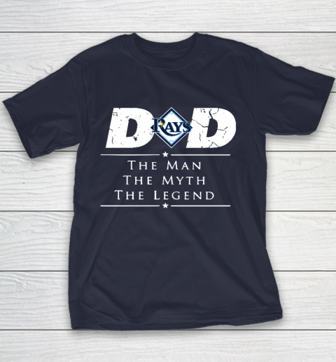Tampa Bay Rays MLB Baseball Dad The Man The Myth The Legend Youth T-Shirt 2