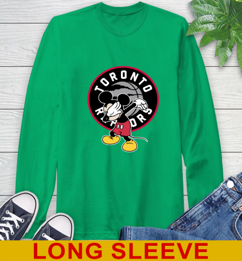 Toronto Raptors NBA Basketball Dabbing Mickey Disney Sports Long Sleeve T-Shirt 7
