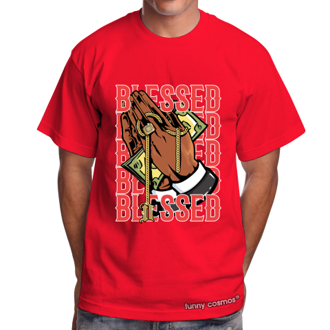 Air Jordan 1 Letterman Matching Sneaker Tshirt Drake Blessed Red and Black Jordan Tshirt