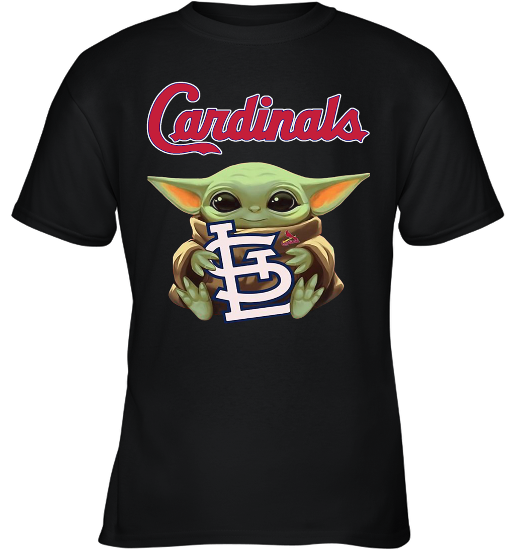 Baby Yoda Hug St. Louis Cardinals Youth T-Shirt