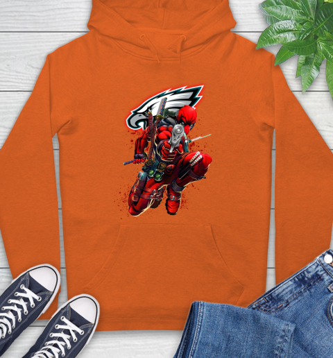 NFL Deadpool Marvel Comics Sports Football Philadelphia Eagles Hoodie 5