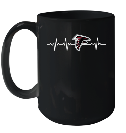 Atlanta Falcons NFL Football Heart Beat Shirt Ceramic Mug 15oz