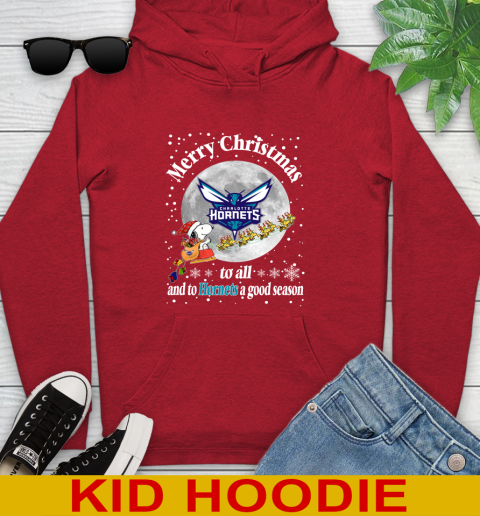 Charlotte Hornets Merry Christmas To All And To Hornets A Good Season NBA Basketball Sports Youth Hoodie 11