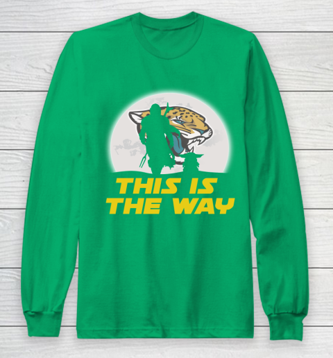 Jacksonville Jaguars NFL Football Star Wars Yoda And Mandalorian This Is The Way Long Sleeve T-Shirt 4