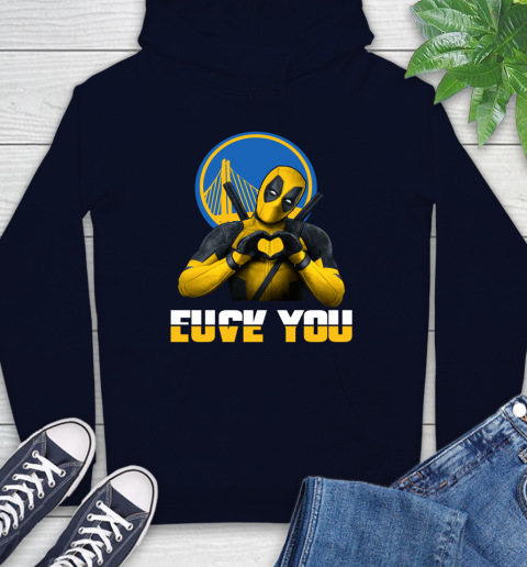 NBA Golden State Warriors Deadpool Love You Fuck You Basketball Sports Hoodie 3