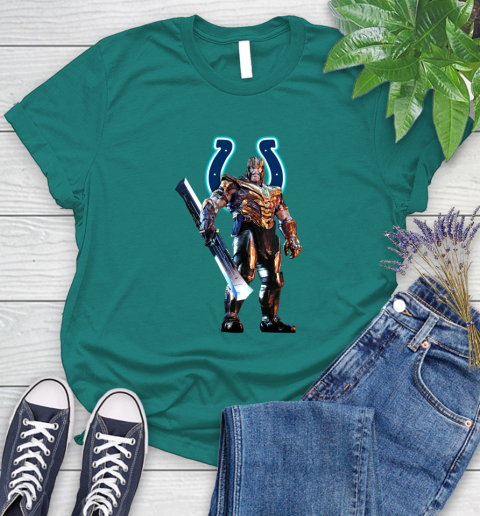 NFL Thanos Gauntlet Avengers Endgame Football Indianapolis Colts Women's T-Shirt 12