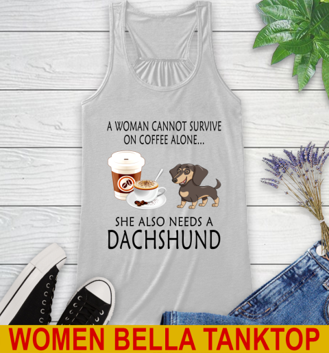 Women cannot survive on coffee alone she also need a DACHSHUND tshirt 37