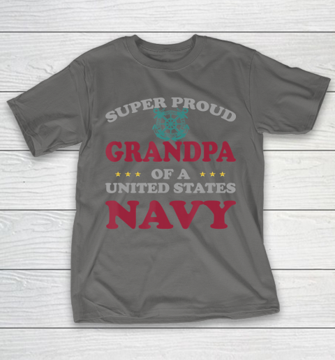 GrandFather gift shirt Vintage Veteran Super Proud Grandpa of a United States Navy T Shirt T-Shirt 8