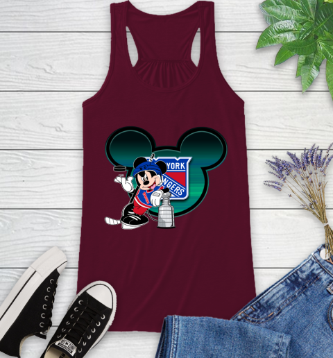 NHL New York Rangers Stanley Cup Mickey Mouse Disney Hockey T Shirt Racerback Tank 3