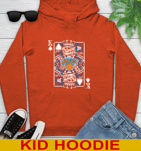 New York Knicks NBA Basketball The King Of Spades Death Cards Shirt Youth Hoodie 4